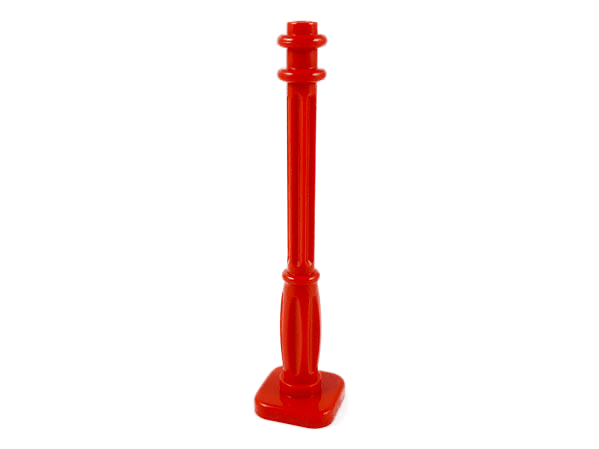 Lamp Post 2 x 2 x 7 with 6 Base Flutes in Red