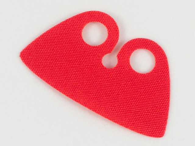 Neckwear Cape Collar, High Rounded, Wide in Red