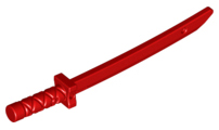 Weapon Sword / Katana / Shamshir with Capped Pommel [Square Guard] in Red