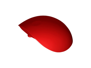 Large Figure Shoulder Cover, Armor, Round, Smooth [Plain] in Red