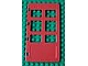 Duplo Door 1 x 3 1/2 x 5 1/3 with Six Panes in Red