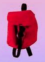 Scala, Backpack with Black Straps in Red