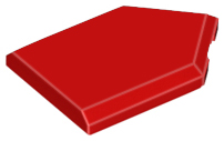 Tile Special 2 x 3 Pentagonal in Red