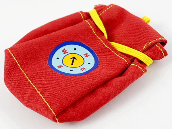 Scala, Backpack with Plastic Compass Patch in Red