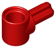 Technic Pin Connector Hub with 1 Axle in Red