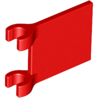 Flag 2 x 2 Square [Thin Clips] in Red