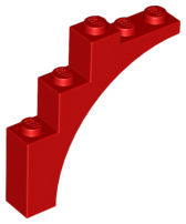 Brick Arch 1 x 5 x 4 [Continuous Bow] in Red