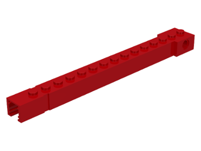 Crane Arm Outside, Wide, 15 Studs, End Notch in Red