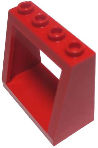Windscreen 2 x 4 x 3 Frame with Hollow Studs in Red