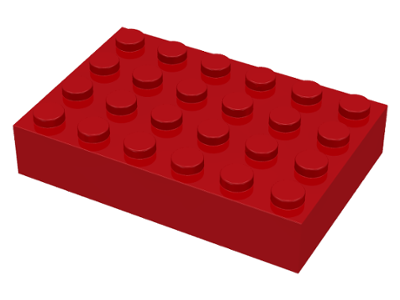 Brick 4 x 6 in Red