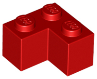 Brick 2 x 2 Corner in Red