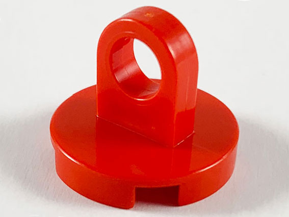 Tile Special Round 2 x 2 - Thin Lifting Ring in Red