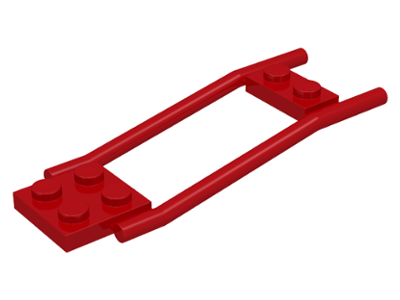 Animal / Creature Accessory, Horse Hitching, 1 x 2 Plate and 2 x 2 Plate [Studded] in Red