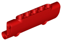 Technic Panel Curved 7 x 3 with 2 Pin Holes through Panel Surface in Red