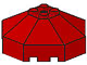 Windscreen 6 x 6 Octagonal Canopy with Axle hole in Red