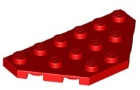 Wedge Plate 3 x 6 Cut Corners in Red