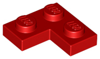 Plate 2 x 2 Corner in Red