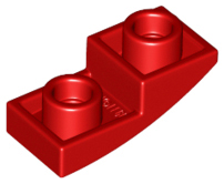 Brick Curved Inverted 2 x 1 in Red