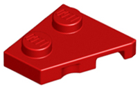Wedge Plate 2 x 2 Left in Red