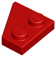 Wedge Plate 2 x 2 Right in Red