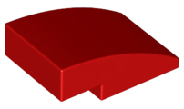 Brick Curved 3 x 2 No Studs in Red