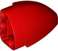 Technic Panel Round Corner 5 x 3 x 2 Left in Red