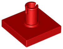 Tile Special 2 x 2 with Top Pin in Red