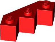 Brick Wedged 3 x 3 Facet in Red