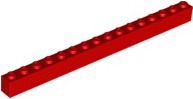 Brick 1 x 16 in Red