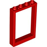 Window 1 x 4 x 5 with Hollow Studs in Red