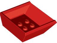 Tipper Bed Small, 3 x 4 Anti-studs in Red