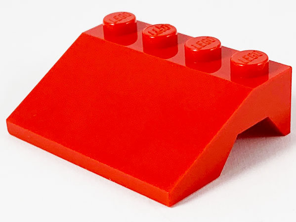 Wheel Arch, Mudguard, Slope 3 x 4 in Red
