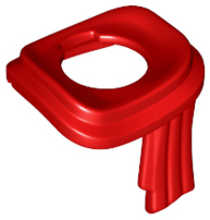 Minifig Neckwear Long Scarf Wrapped Around Neck in Red