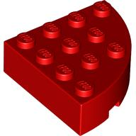 Brick Round Corner 4 x 4 Full Brick in Red