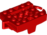 Vehicle Base, Roller Coaster Car 4 x 5 in Red