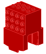 Motor Cover, Monorail in Red