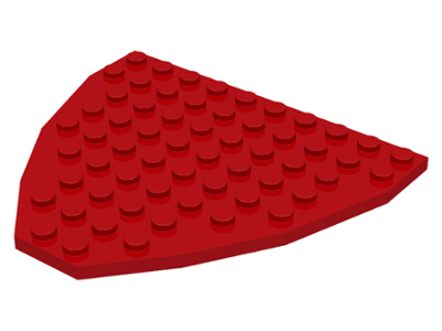 Wedge Plate 9 x 10 Boat Bow in Red