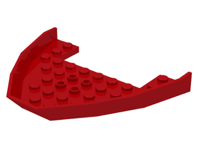 Boat Hull Section, Bow Top 8 x 10 x 1 in Red