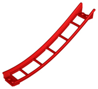 Vehicle Track, Roller Coaster Ramp Large Lower Part, 6 Bricks Elevation in Red
