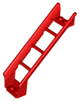 Vehicle Track, Roller Coaster Steep Ramp, 6 Bricks Elevation in Red