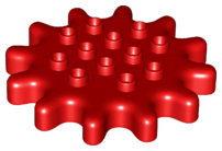 Duplo Gear 6 x 6 - 12 Tooth in Red