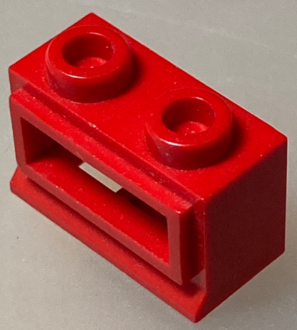Window 1 x 2 x 1, Short Lip [no Glass] in Red