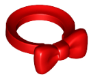 Minifig Neckwear Bow Tie in Red
