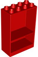 Duplo Cabinet 2 x 4 x 5 in Red