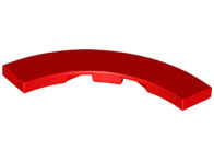 Tile 4 x 4 Curved, Macaroni in Red