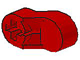 Technic Engine Crankshaft Center in Red