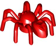 Insect, Spider with Elongated Tail Section in Red