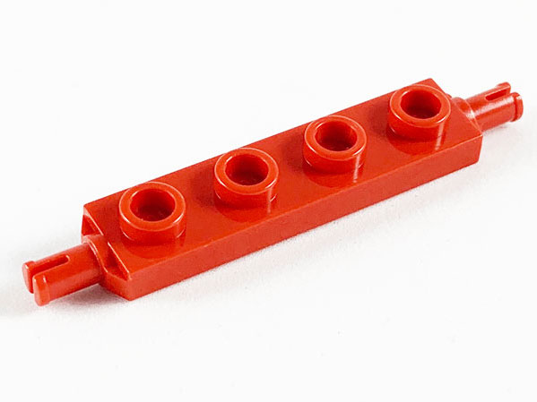 Plate Special 1 x 4 with Wheels Holder in Red