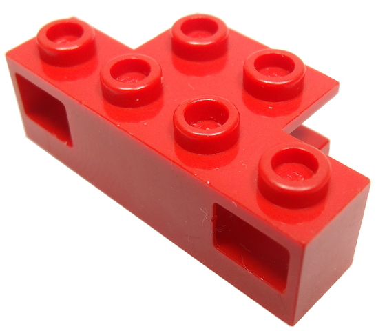 Light Prism Brick, Train, 1 x 4 Holder in Red