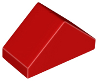 Duplo Brick 4 x 2 Double Slope 45° in Red